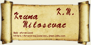 Kruna Miloševac vizit kartica
